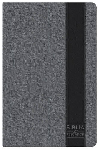 Biblia del Pescador NTV gris metalico simil piel