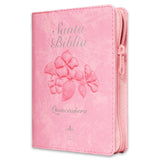 Biblia Quinceañera con Cierre RV1960, imit. piel, rosado con índice