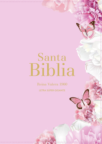 Biblia RVR 1960 - Letra Súper Gigante - Rosa claro