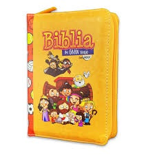 Biblia Mi Gran Viaje de Bolsillo con Cierre RV1960 imit piel naranja con índice