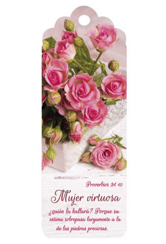 MARCADOR 3D ROSAS ROSA PROVERBIOS 31:10