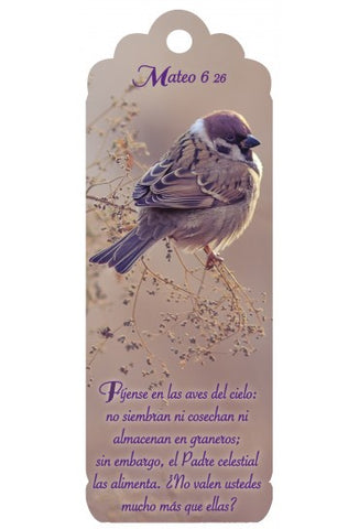 MARCADOR 3D PÁJARO MATEO 6:26