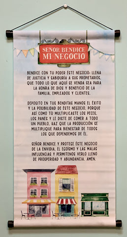 Pergamino Banner 37x17- Señor Bendice Mi Negocio