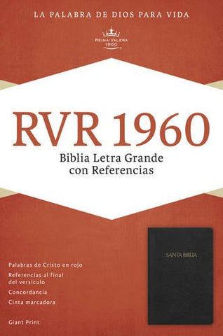 RVR 1960 Biblia Letra Grande con Referencias, negro imitación piel