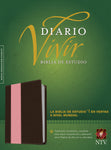 Biblia de estudio del diario vivir NTV (Letra Roja, SentiPiel, Café/Rosa, Índice)