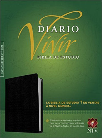 Biblia de estudio del diario vivir NTV (Piel fabricada, Negro, Índice, Letra Roja)