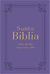 Biblia RVR 1960 Letra Grande Tamaño Manual Lila con Cierre con Índice