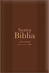 Biblia RVR 1960 Letra Grande Tamaño Manual Marrón con Cierre con Índice