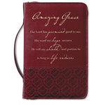 Cover de Biblia Grande: "Amazing Grace Italian Duo-Tone Rich Red Book and Bible