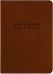 Santa Biblia de Promesas Reina-Valera 1960 / Compacta / Letra Grande / Piel Especial con Índice y Cierre / Café