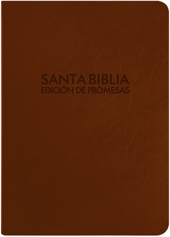 Santa Biblia de Promesas Reina-Valera 1960 / Compacta / Letra Grande / Piel Especial con Índice y Cierre / Café