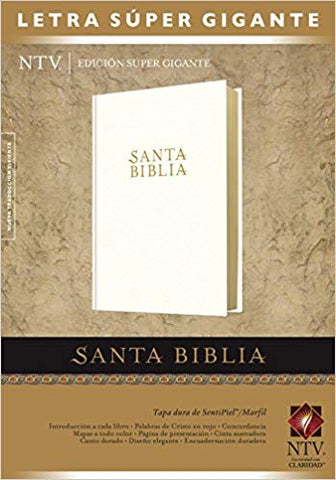 Santa Biblia NTV, Edición súper gigante (Letra Roja, SentiPiel, Marfil)