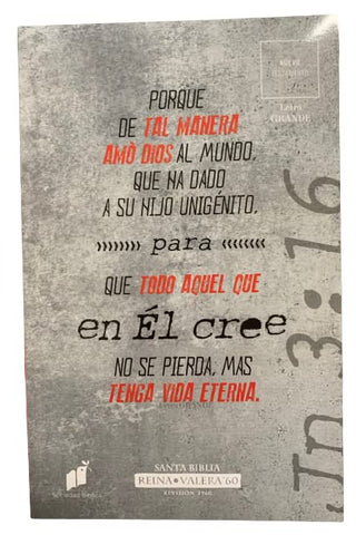 Biblia RVR 1960 Nuevo Testamento Letra Grande Juan 3:16