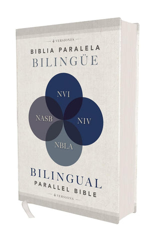 Biblia paralela bilingüe NVI, NIV, NBLA, NASB, Tapa Dura