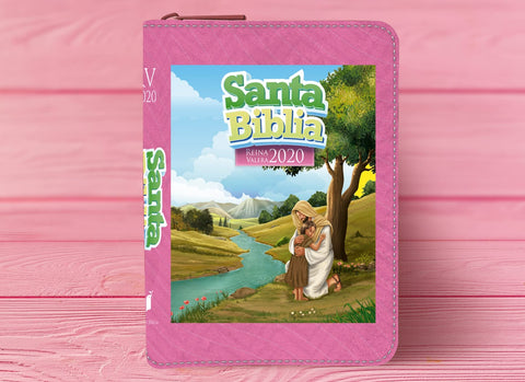 Biblia RVR 2020 para Niñas - Vinilo con cierre/Rosada
