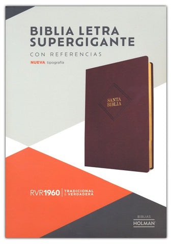 RVR 1960 Biblia letra supergigante edición 2023, marrón piel fabricada