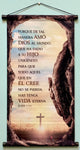 Pergamino Banner 37x17- Juan 3:16 Cruz