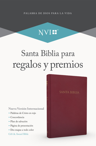 NVI Biblia para Regalos y Premios, borgoña imitación piel