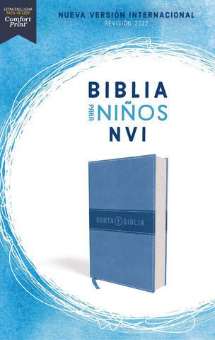 Biblia para Niños NVI, Texto revisado 2022, Leathersoft, Azul Celeste, Comfort Print