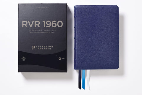 Reina Valera 1960 Biblia Letra Gigante, Colección Premier, Azul Marino, Interior a dos colores: Edición Limitada