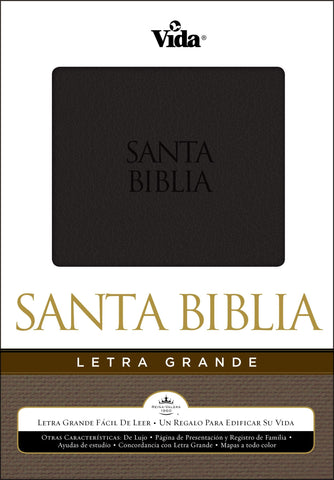 Santa biblia, Letra grande (Tapa suave, negra) - RV60