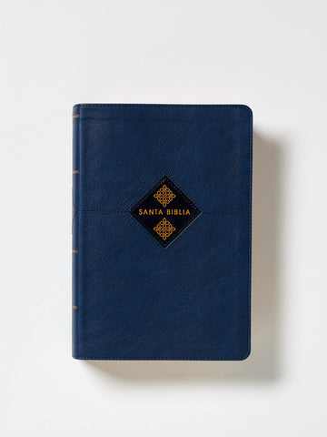NBLA Biblia de Estudio Gracia y Verdad, Leathesoft, Azul Marino, Interior a dos colores, con Índice (Spanish Edition)