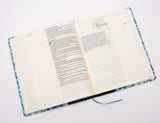 RVR 1960 Biblia de Apuntes - Azul - Piel genuina y tela impresa