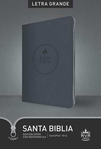 Santa Biblia RVR60, Edición zíper con referencias, letra grande, índice