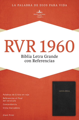 RVR 1960 Biblia Letra Gigante con Referencias, negro imitación piel con índice