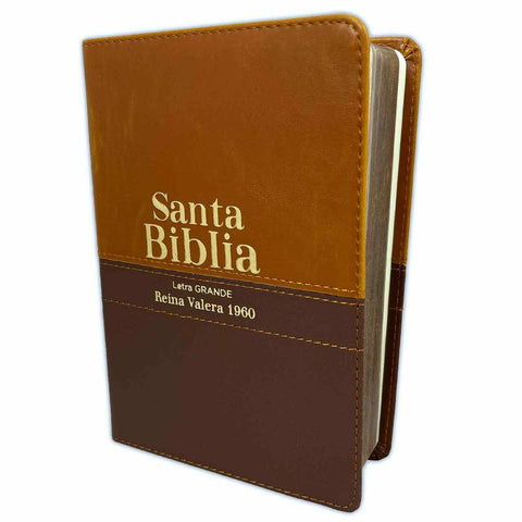 Biblia Compacta RV1960 , imit. piel duotono café