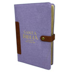 Biblia Letra Grande con Broche RV1960 imit. piel lila y café