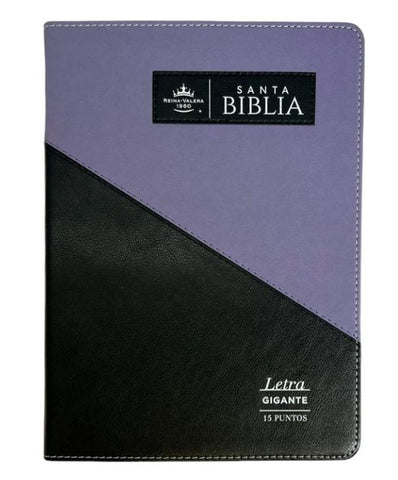 Biblia RVR60 Letra Gigante .15 con Indice - Triangular negro/lila