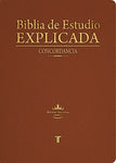 BIBLIA DE ESTUDIO EXPLICADA CON CONCORDANCIA PIEL MARRÓN INDICE