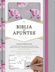 RVR 1960 Biblia de Apuntes, gris y floreado tela impresa