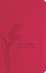 SANTA BIBLIA DE PROMESAS REINA VALERA 1960- TAMAÑO MANUAL, LETRA GRANDE, FUCSIA CON CREMAYERA E ÍNDICE