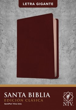 Santa Biblia NTV, Edición clásica, letra gigante (Letra Roja, SentiPiel, Vino tinto)