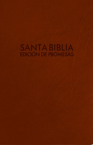 Santa Biblia de Promesas RVR-1960, Compacta / Letra grande, Piel especial con índice, Café