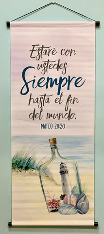 Pergamino Banner 37x17- Mateo 28:20