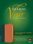 Biblia de estudio del diario vivir NTV (Letra Roja, SentiPiel, Azul/Café claro)