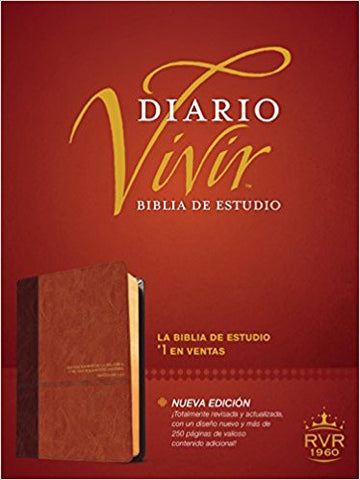 BIBLIA DIARIO VIVIR RVR60 NUEVA EDICION SENTI PIEL CAFE  INDX