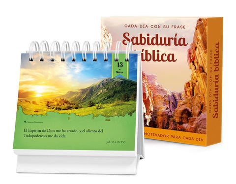 Cada día con su frase: SABIDURÍA BÍBLICA: Un diario Quotebook en práctico formato de escritorio