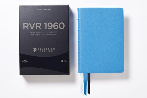 Reina Valera 1960 Biblia Letra Gigante, Colección Premier, Azul, Interior a dos colores: Edición Limitada