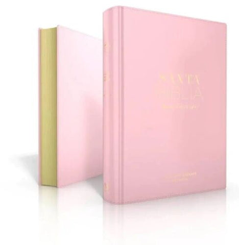 Biblia Reina Valera 1960, Letra Súper Gigante 19 puntos. Imitación Piel rosa claro. Colección Clásica.